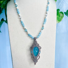 Load image into Gallery viewer, Aquamarine x Pearl • Crystal Necklace
