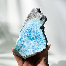 Load image into Gallery viewer, Larimar • 5A grade XL Larimar Freeform • front polished • 946g
