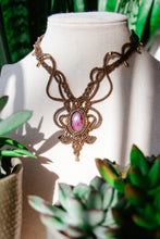 Load image into Gallery viewer, Ruby • Crystal Macrame Necklace /Choker
