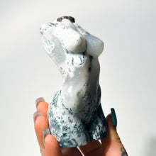 Load image into Gallery viewer, Moss Agate • Large Venus Body Carving • ~12cm • E
